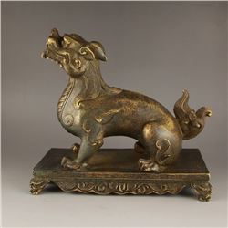 Vintage Chinese Bronze Foo Dog Statue