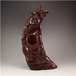 Chinese Ox Horn Laughing Buddha Statue