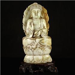 Vintage Jadeite Buddha Statue