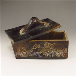 Vintage Chinese Ox Horn Box