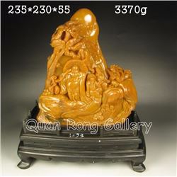 Superb Chinese Shoushan Stone Statue - Buddhism Buddha & Arhat