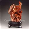 Image 1 : Chinese Shoushan Stone Statue - Eagle & Pine Tree