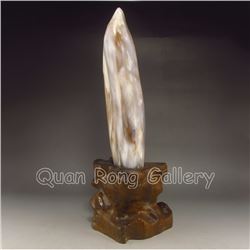 Genuine Chinese Wood Fossil Statue