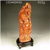 Image 1 : Chinese Shoushan Stone Statue - Taoism Fortune Deity Liuhai & 3 Legs Toad