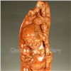 Image 2 : Chinese Shoushan Stone Statue - Taoism Fortune Deity Liuhai & 3 Legs Toad