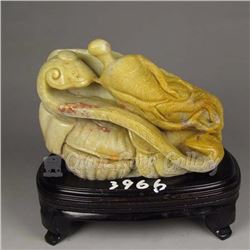 Chinese Shoushan Stone Statue - Ruyi Ginseng