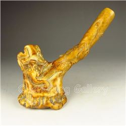 Chinese Deer Bone Statue w Fortune Beast