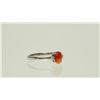 Image 2 : #8-STERLING SILVER  FIRE OPAL RING