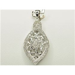 #11-STERLING SILVER CUBIC ZIRCONIA PENDANT