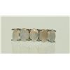 Image 1 : #15-10KT GOLD OPAL RING WITH 5 OVAL OPALS