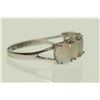 Image 2 : #15-10KT GOLD OPAL RING WITH 5 OVAL OPALS