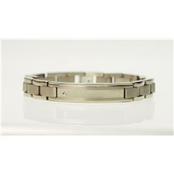 #27-STAINLESS STEEL  DIAMOND BRACELET