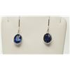 Image 1 : #46-14KT GOLD ENHANCED SAPPHIRE EARRINGS