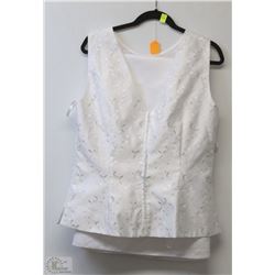 SIZE 14NEW 2PC WEDDING GOWN EMBROIDERED TOP
