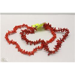 2 CORAL NECKLACES