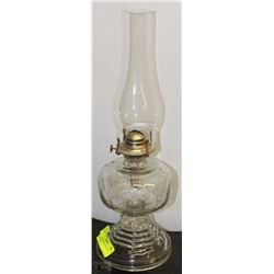 WORKING LARGE LANTERN WITH GLASS BASE
