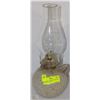 Image 1 : 14" GLASS LANTERN WITH ROUND CERAMIC JUG BASE