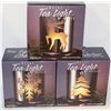 Image 1 : LOT OF 3 METAL TEA LIGHT HOLDERS INCL REINDEER,