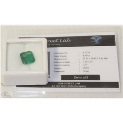 TRP246) EMERALD 6.1CT WITH COA