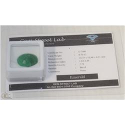 TRP247) EMERALD 8.7CT WITH COA