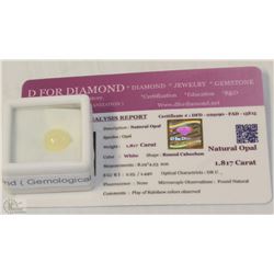TRP228) NATURAL OPAL 1.817CT WITH COA