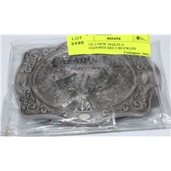 SET OF 2 NEW TEQUILA CALZADORES BELT BUCKLES