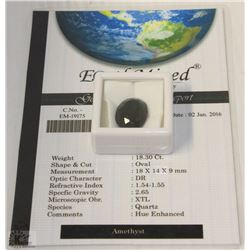 TRP241) AMETHYST 18.3CT WITH COA