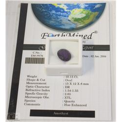 TRP239) AMETHYST 10.15CT WITH COA