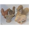 Image 1 : VINTAGE TERA COTTA  ANIMAL FIGURINES