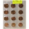 Image 1 : LOT OF 12 COPPER PRESIDENTIAL COINS