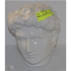 WHITE CERAMIC "DAVID"  HEAD