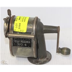 ANTIQUE BOSTON SELF FEEDER NO. 4 PENCIL SHARPENER