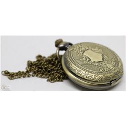 NEW CREST POCKET WATCH WITH CHAIN