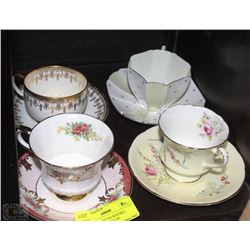 4 SETS OF HIGH TEA SETS INCL PARAGON AND SHELLEY