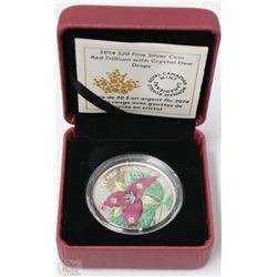 TRP210) 2014 20$ FINE SILVER COIN - RED TRILLIUM