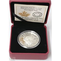 TRP209) 2014 25$ FINE SILVER FIRST ROYAL VISIT