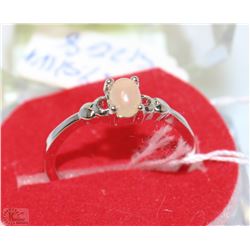 #34- NATURAL RAINBOW OPAL .925 SOLID SILVER RING