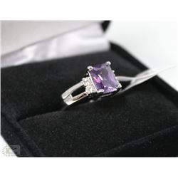 LADIES WHITE GOLD FILLED/PLATED  RING SZ 6