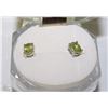 Image 1 : #29-NATURAL GREEN PERIDOT .925 SOLID SILVER EARRING