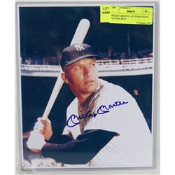 MICKEY MANTEL AUTOGRAPHED PICTURE 8X10