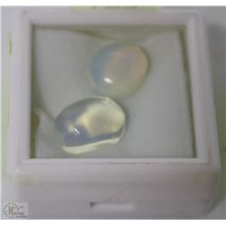 TRP276) NATURAL MOON STONE 2PCS 14CT