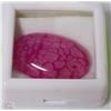 Image 1 : TRP274) PINK DRAGON VEINS AGATE OVAL CAB 32CT