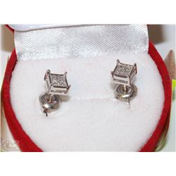 TRP223) 925 SILVER DIAMOND EARRINGS