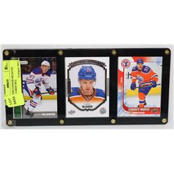 3 ASSORTED CONNOR MCDAVID HOCKEY CARDS INCL