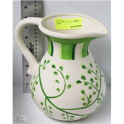 DECORATIVE CERAMIC WATER PITCHER