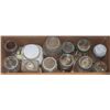 Image 1 : BOX WITH GLASS SEALER JARS AND VINTAGE CLUBHOUSE