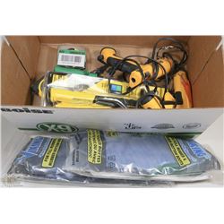 BOX OF ASSORTED TOOLS INCL STANLEY RIVETOR, STORE