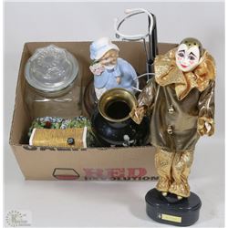 BOX OF ASSORTED ESTATE ITEMS, SOME MUSICAL