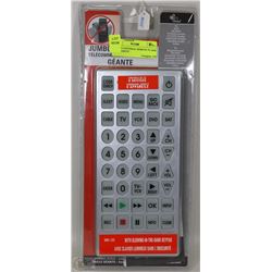 JUMBO UNIVERSAL REMOTE TV AND VCR REMOTE