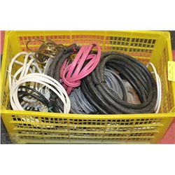 TOTE WITH ASSORTED CORDS